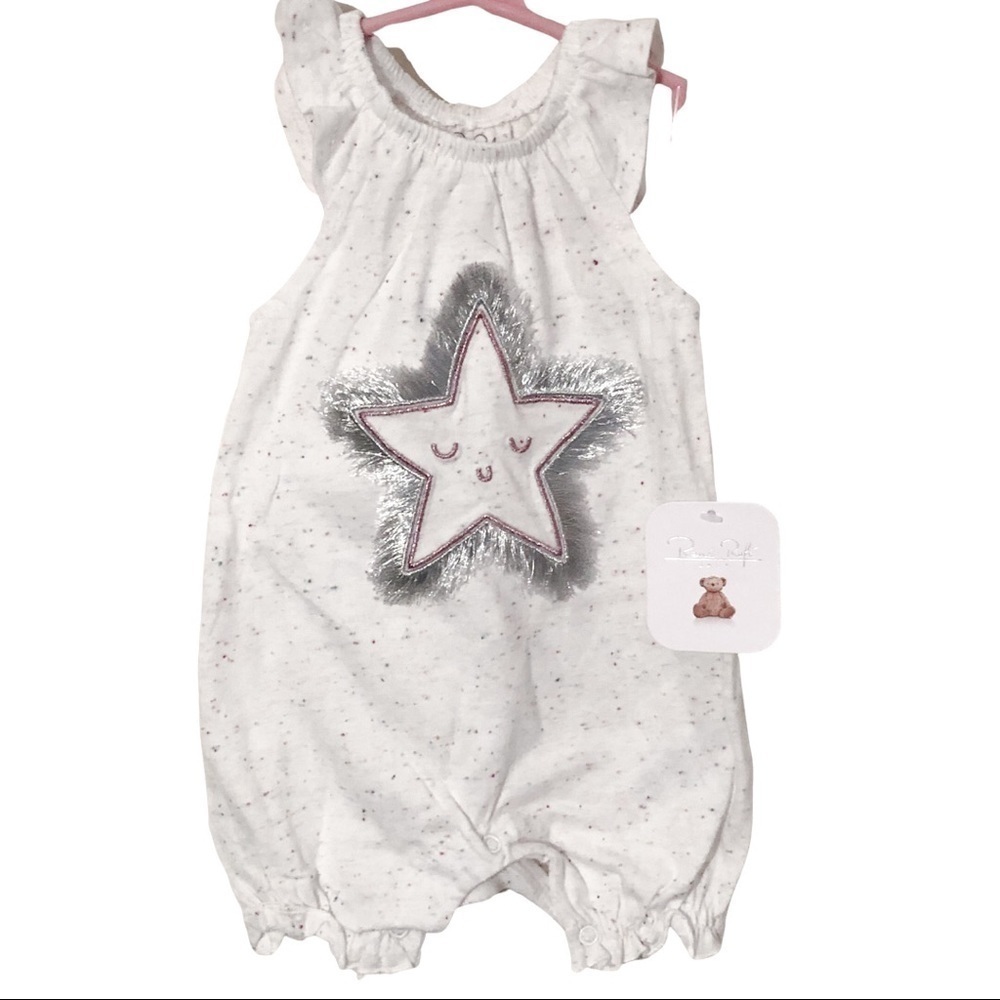 3/$25 🍄 NWT René Rofe Tinsel Star Baby Romper 0-3 mos